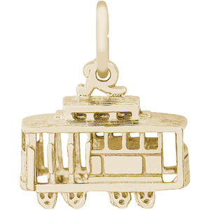 Cable Car Charm 10K Gold - 10-8256