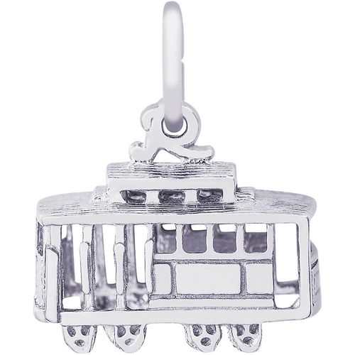 Cable Car Charm White Gold - 10-8256