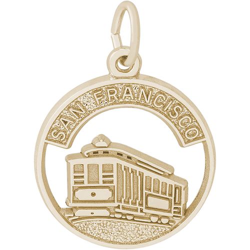 Cable Car San Francisco Charm 10K Gold - 10-3546