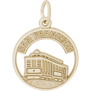 Cable Car San Francisco Charm 14K Gold - 10-3546
