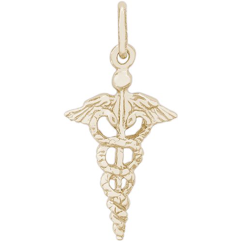 Caduceus Charm 10K Gold - 10-0183