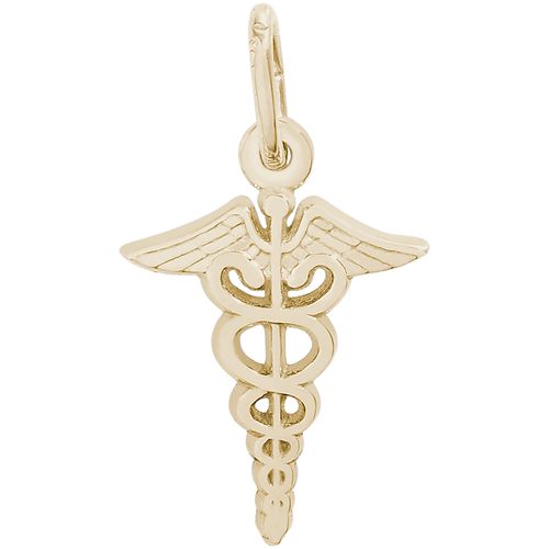 Caduceus Charm Gold Plated - 10-0542