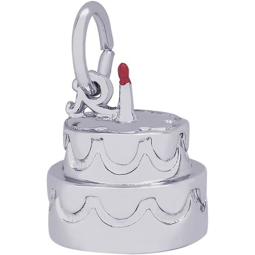 Cake Charm White Gold - 10-8154