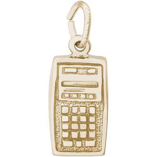 Calculator Charm Gold Plated - 10-3922