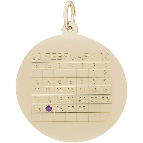 Calendar Charm Gold Plated - 10-4634