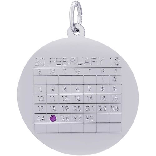 Calendar Charm White Gold - 10-4634