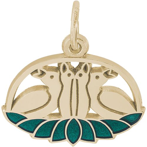 Calling Birds Charm 14K Gold - 10-3904
