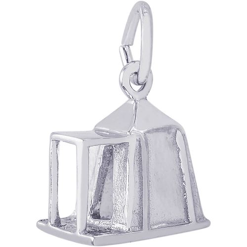 Camping Tent Charm Silver - 10-3933