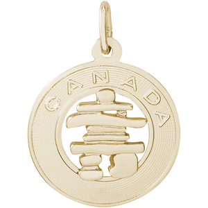 Canada Inukshuk Charm 14K Gold - 10-2828
