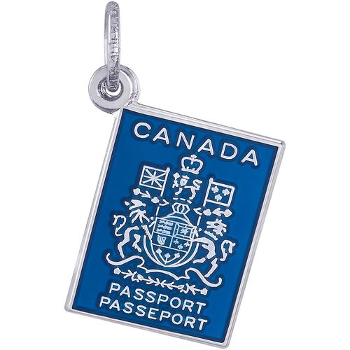 Canada Passport Charm White Gold - 10-2735