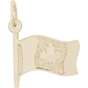 Canadian Flag Charm Gold Plated - 10-3843