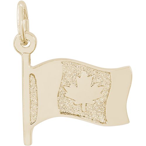 Canadian Flag Charm Gold Plated - 10-3843