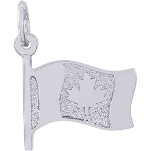 Canadian Flag Charm Silver - 10-3843