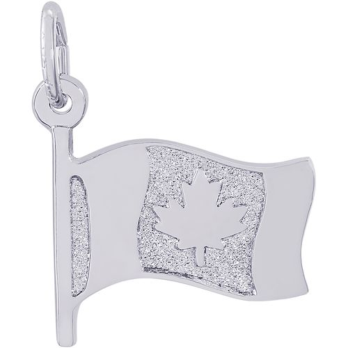 Canadian Flag Charm Silver - 10-3843