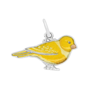 Rembrandt Canary - Painted Charm - Silver - 10-1167-1-SS