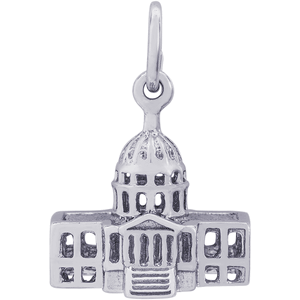 Capitol Building Charm Silver - 10-8251