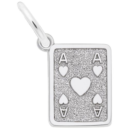 Card Charm White Gold - 10-1496