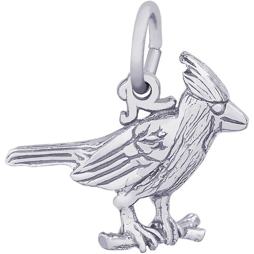 Cardinal Bird Charm White Gold - 10-3541