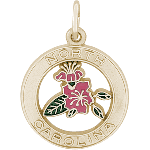 Carolina Azalea Charm-10K Gold - 10-8309