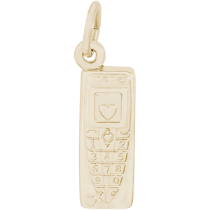 Cell Phone Charm Gold Plated Special Order Item - 10-2613