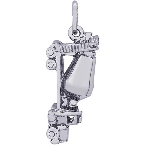 Cement Truck Charm White Gold - 10-6531