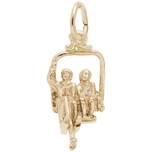 Chair Lift Skiing Charm 10K Gold - 10-8192