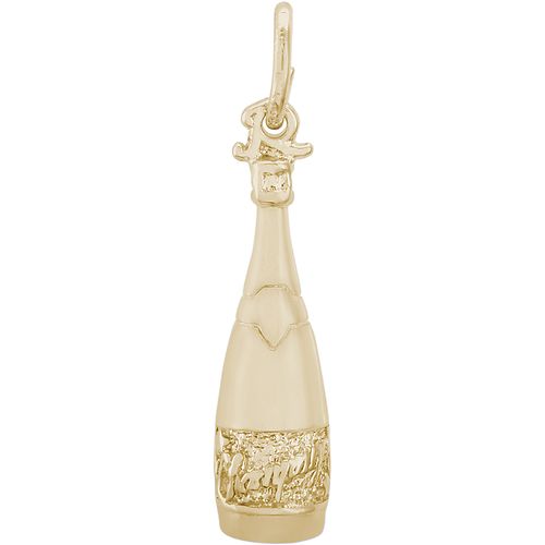 Champagne Bottle Charm 10K Gold - 10-8257