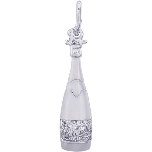 Champagne Bottle Charm Silver - 10-8257