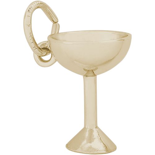 Champagne Glass Charm 10K Gold - 10-0456