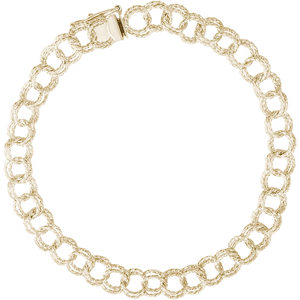 Charm Bracelet Gold Plated - 7 Inch - 20-28-7-gp