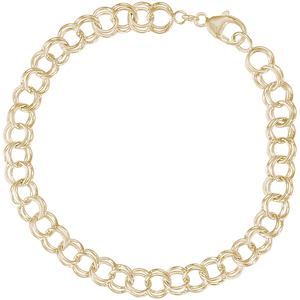 Charm Bracelet Gold Plated - 7 Inch - 20-21-7-gp