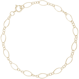 Charm Bracelet Gold Plated - 7 Inch - 20-0108-7