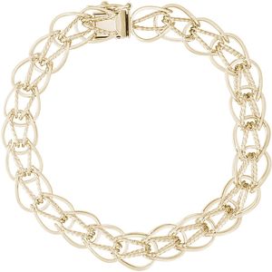 Rembrandt Charm Bracelet Gold Plated - 8 Inch - 20-35-8-gp