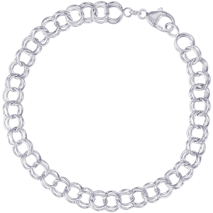 Charm Bracelet Silver - 7 Inch - 20-21-7-s