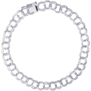 Charm Bracelet Silver - 7 Inch - 20-28-7-s
