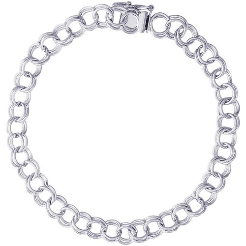 Rembrandt Charm Bracelet White Gold - 7 Inch - 20-22-7-wg