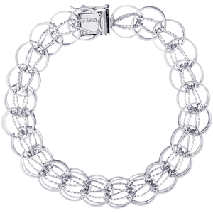 Charm Bracelet White Gold - 8 Inch - 20-0036-8