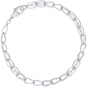 Charm Bracelet White Gold - 8 Inch - 20-0381-8