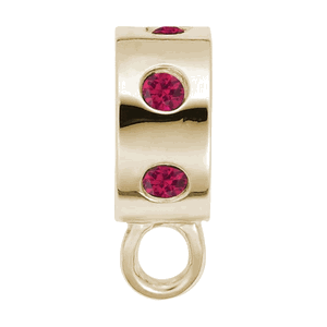 Rembrandt CharmDrop Birthstone Series, 07 July Charm Gold Plated - 10-9150-7-gp