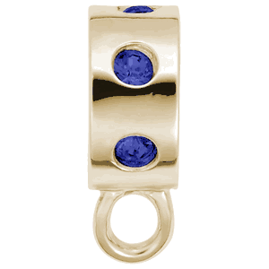Charmdrop Blue Stones Charm Gold Plated - 10-9150-9