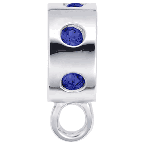 Charmdrop Blue Stones Charm White Gold - 10-9150-9