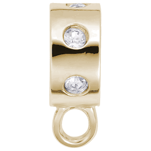 Charmdrop White Stones Charm 10K Gold - 10-9150-4