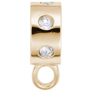 Charmdrop White Stones Charm 14K Gold - 10-9150-4