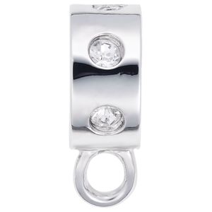 Charmdrop White Stones Charm Silver - 10-9150-4