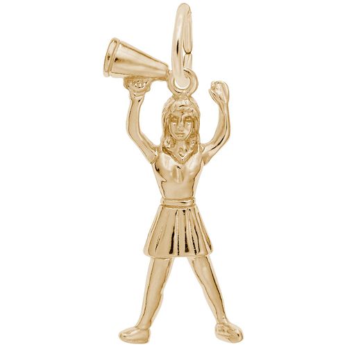Cheerleader Charm Gold Plated - 10-0236