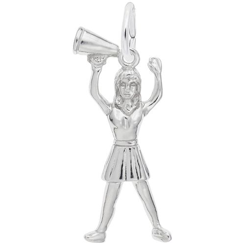 Cheerleader Charm White Gold - 10-0236