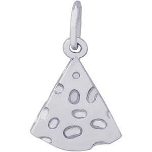 Cheese Slice Charm White Gold - 10-3442