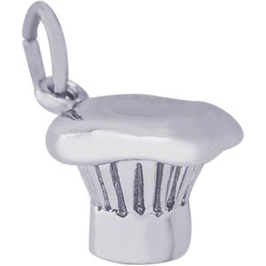 Chef's Hat Charm White Gold - 10-3483