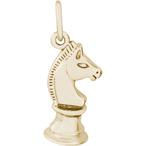 Chess Knight Charm Gold Plated - 10-0874