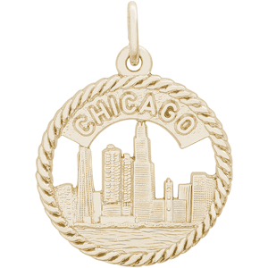 Chicago Skyline Charm 10K Gold - 10-4168
